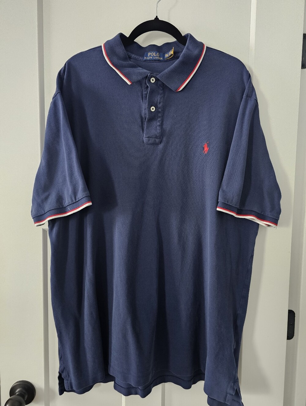 Polo by Ralph Lauren Navy Polo with Red And White Trim Size 2XLT